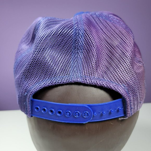 Vintage New York Mets Baseball Cap Snap Back Hat Blue Faded Mesh - Picture 6 of 7